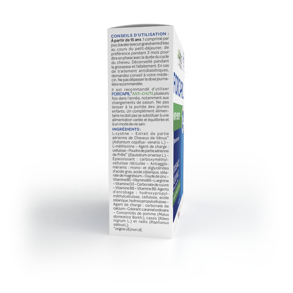 Arkopharma Forcapil Anti-Chute Cheveux Zinc, Vitamine B 30 comprimés – Image 3