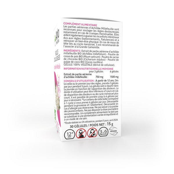 Arkopharma Arkogélules Règles Douloureuses Achilée Millefeuille BIO 30 gélules – Image 4