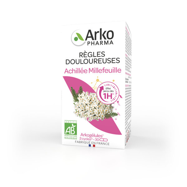 Arkopharma Arkogélules Règles Douloureuses Achilée Millefeuille BIO 30 gélules – Image 2