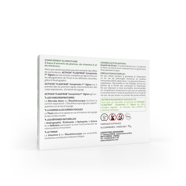 Arkopharma Activox Flash'Rub 15 comprimés - Gorge Irritée – Image 4