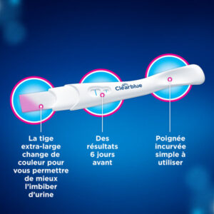 CLEARBLUE TEST DE GROSSESSE DETECTION ULTRA PRÉCOCE VISUEL AVEC 1 BOITE - Image 5