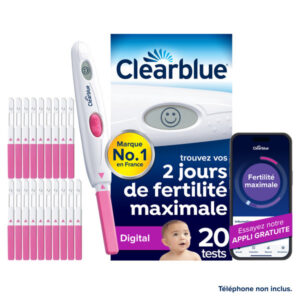 Test d’Ovulation Clearblue Digital, Vous Aide A Concevoir, C’est Prouvé, 1 Appareil Digital Et 20 Tests - Image 1