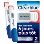 CLEARBLUE TEST DE GROSSESSE DETECTION ULTRA PRECOCE DIGITAL X2 BTE