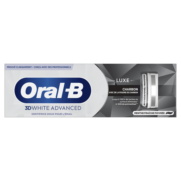 Oral-B 3D White Advanced Luxe Charbon Dentifrice 75 ml – Image 3