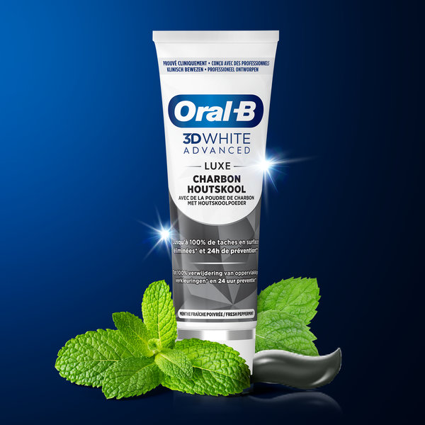 Oral-B 3D White Advanced Luxe Charbon Dentifrice 75 ml – Image 7