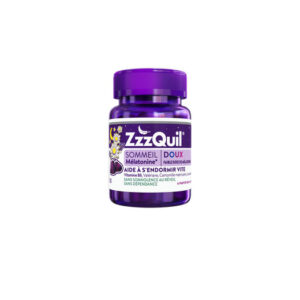 ZzzQuil Doux - Gommes arôme naturel fruits des bois - Complément alimentaire à base de valériane, camomille, lavande, vitamine B6 et de mélatonine - 30 gommes - Image 1