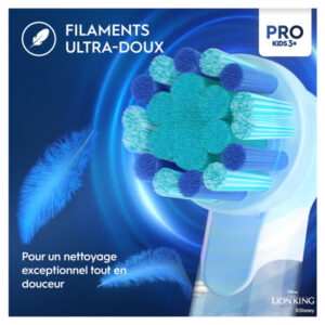 Brosse À Dents Électrique Oral-B Pro Kids 1 Manche Disney Le Roi Lion, 1 Brossette , 3 Ans et Plus - Image 6