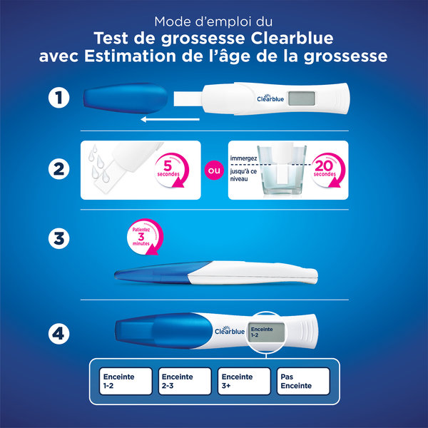 Clearblue Multi Test de grossesse Testez et confirmez, 2 tests (1 digital, 1 visuel) – Image 6