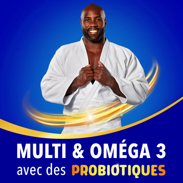 Bion3 Multi & Oméga 3, un comprimé à base de vitamines C, D & B12 et une capsule avec EPA & DHA pour soutenir cœur(1), cerveau(2) & vision(3) et probiotiques pour soutenir la flore intestinale(4). – Image 6
