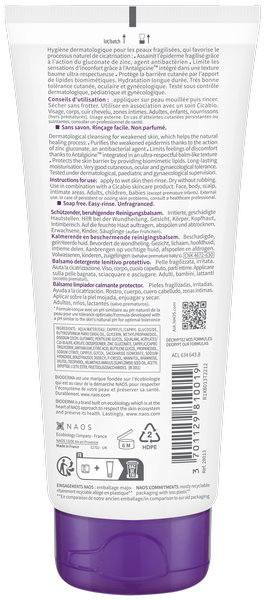 BIODERMA Cicabio Baume Lavant nettoyant aide à la cicatrisation peau lésée 200ml – Image 2