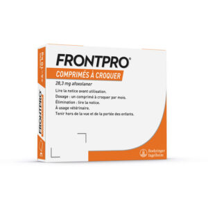 Frontpro Chien 4 à 10 kg - Anti-puces Anti-tiques pour chien - 3 comprimés - Image 2