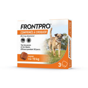 Frontpro Chien 4 à 10 kg - Anti-puces Anti-tiques pour chien - 3 comprimés - Image 1