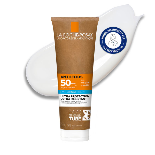 Anthelios Crème Solaire en Lait Hydratant Corps SPF50+ Sans Parfum 250ml Tube Eco-Responsable – Image 2
