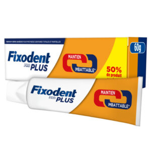 Fixodent Pro Plus La meilleure fixation Crème Adhésive pour Prothèses Dentaires 60g - Image 1
