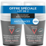 LOT*2 Vichy Homme Déodorant bille 48H anti-irritation