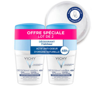 LOT*2 Déodorant bille minéral 48H actif anti-odeur d'origine naturelle 2 x 50 ml - Image 2
