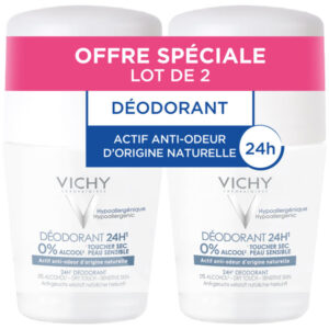 LOT*2 Déodorant 24H actif anti-odeur d'origine naturelle toucher sec - Roll-on - Image 1