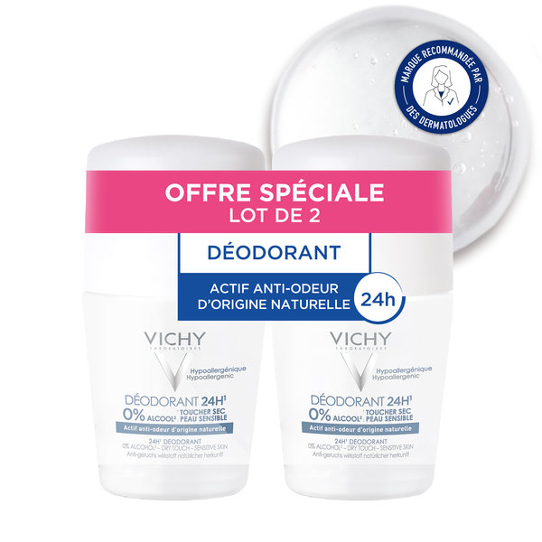 LOT*2 Déodorant 24H actif anti-odeur d'origine naturelle toucher sec - Roll-on – Image 2