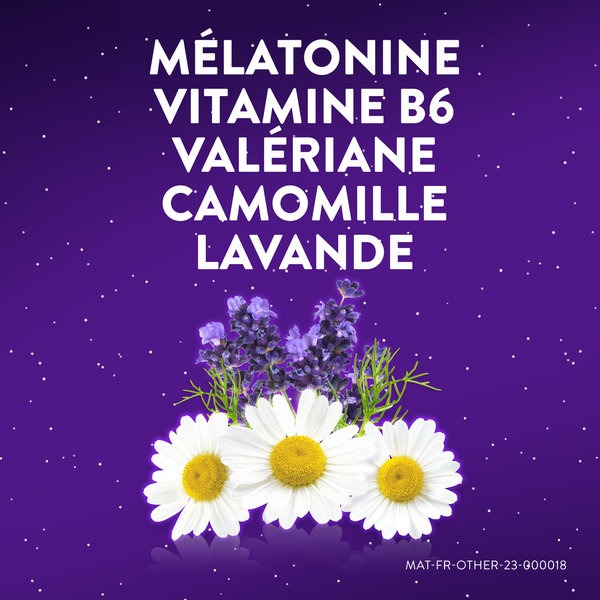 ZzzQuil Sommeil - Gommes arôme naturel fruits des bois - Complément alimentaire à base de valériane, camomille, lavande, vitamine B6 et de mélatonine - 30 gommes – Image 4