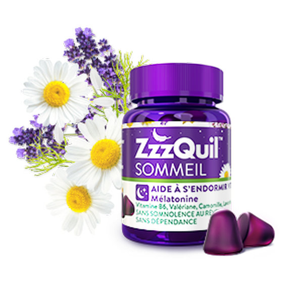 ZzzQuil Sommeil - Gommes arôme naturel fruits des bois - Complément alimentaire à base de valériane, camomille, lavande, vitamine B6 et de mélatonine - 30 gommes – Image 8