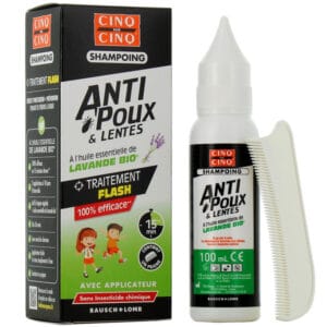 CINQ SUR CINQ Shampoing Gel Anti-Poux & Lentes Lavande 100 ml - Huile Essenielle Lavande Bio