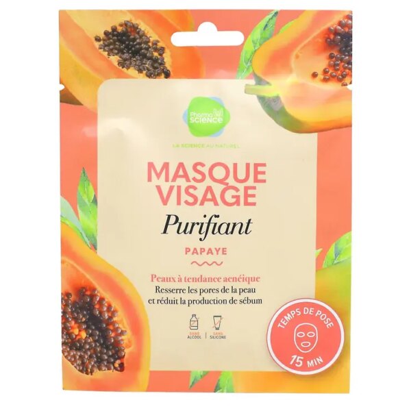 Masque visage purifiant papaye peau à tendance acnéique - Pharmascience