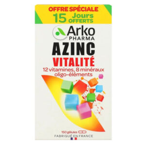 Arkopharma Azinc Adulte Vitalité Vitamines C & E, Zinc 150 gélules - Image 1