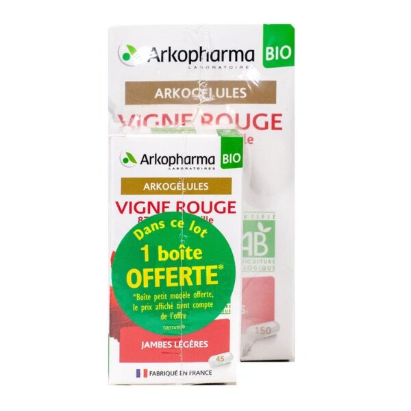 Arkogélules Vigne rouge Bio - 150 gélules + 45 Offertes