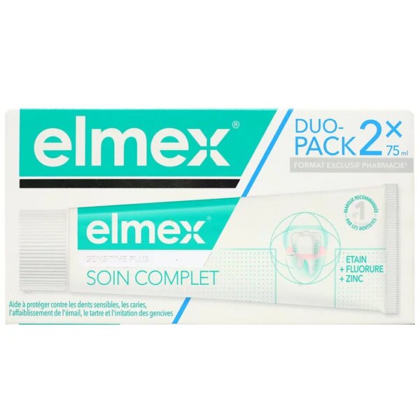 Protection Complète Dentifrice Sensitive Plus Lot de 2 x 75 ml