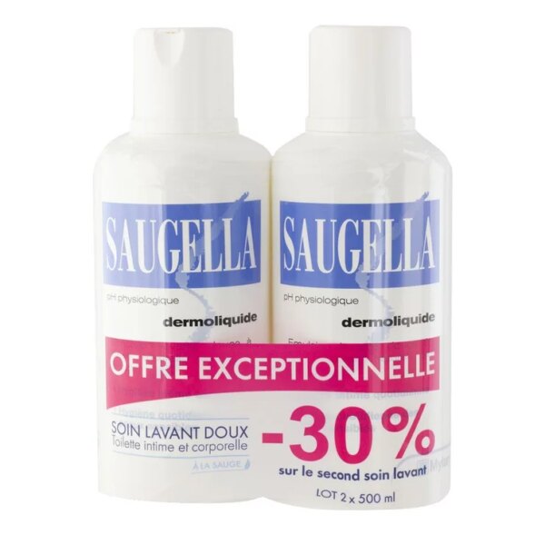 Emulsion Lavante Dermoliquide Toilette Intime 2x500ml