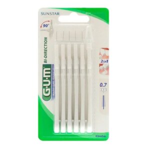 Gum bi direction 6 brossettes interdentaires 0.7mm