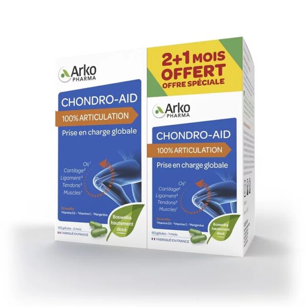 Arkopharma Chondro-Aid 100% Articulation - 120 gélules + 60 gélules Offertes