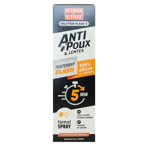 Cinq sur Cinq Traitement Flash Anti-Poux et Lentes