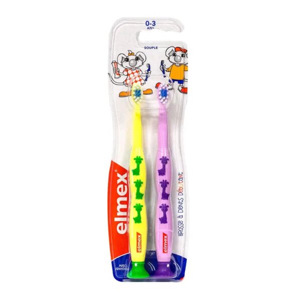 2 Brosses à Dents Débutant Souples 0-3 ans