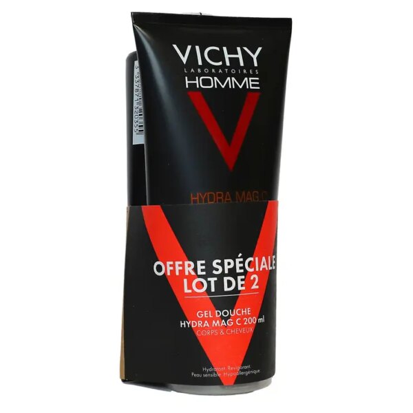 Vichy Homme Hydra Mag C Gel douche Corps et cheveux