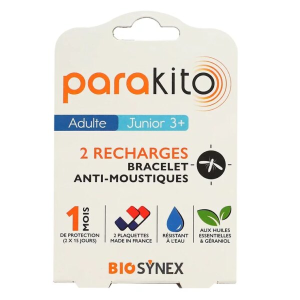 2 recharges bracelet anti-moustiques