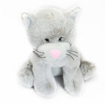 Chat Gris peluche bouillote Déhoussable