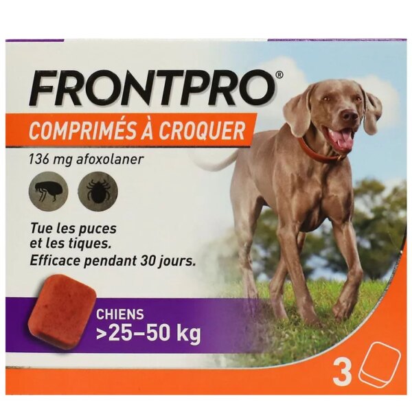 Frontpro Chien Géant 25-50 kg - Traitement Antiparasitaire Oral