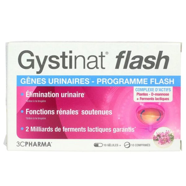 Gystinat Flash 10 Gélules + 10 Comprimés