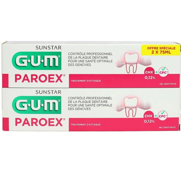 Dentifrice Paroex 2x75 ml