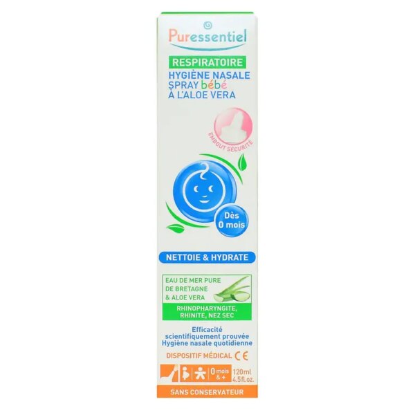 Hygiène nasale spray bébé eau de mer aloé vera 120ml