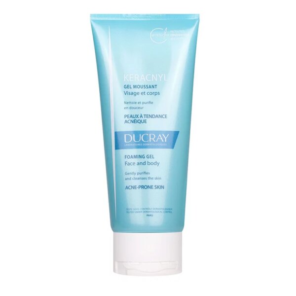 Ducray keracnyl gel moussant visage et corps 200ml