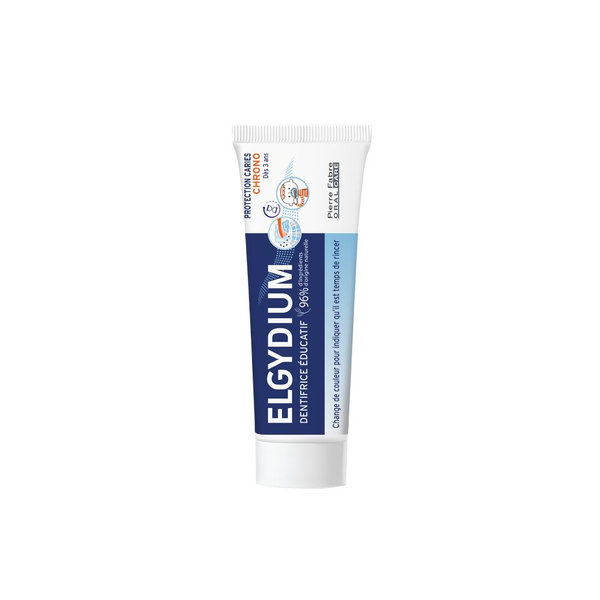 ELGYDIUM CHRONO — Dentifrice Éducatif Enfant qui Change de Couleur | dès 3 ans