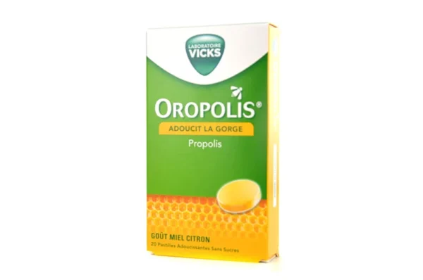 OROPOLIS MIEL CITRON 20 Pastilles Adoucissantes sans Sucres - Propolis