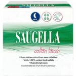 Cotton Touch Nuit 12 Serviettes Extra-Fines avec Ailettes