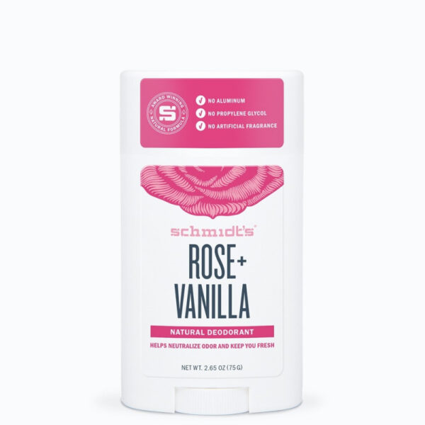Schmidt's Déo Stick Naturel Rose Vanille 75g