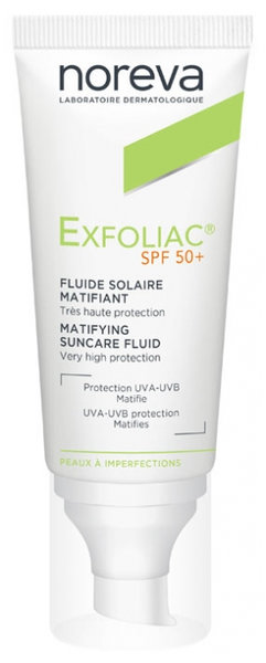 Exfoliac Fluide Solaire Matifiant SPF50+ 40 ml | Prix & Avis