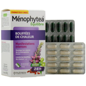 Ménophytea ménopause Équilibre Bouffées de Chaleur 120 Gélules Jour & Nuit – Nutreov
