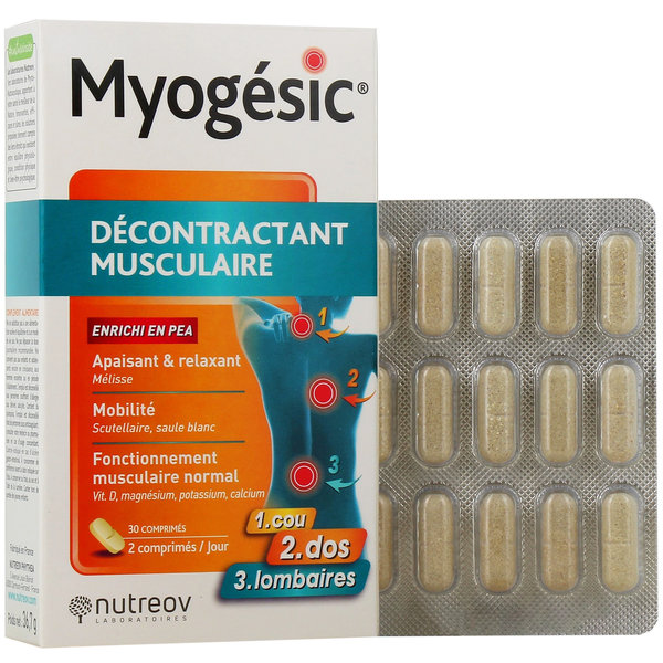Myogésic Décontractant Musculaire 30 cp – Soulage les tensions