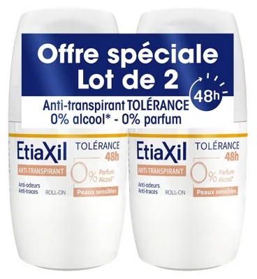 ETIAXIL DEO TOLERANCE 48H ROL50ML2